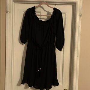 Ivy & grey black dress mid sleeves size large